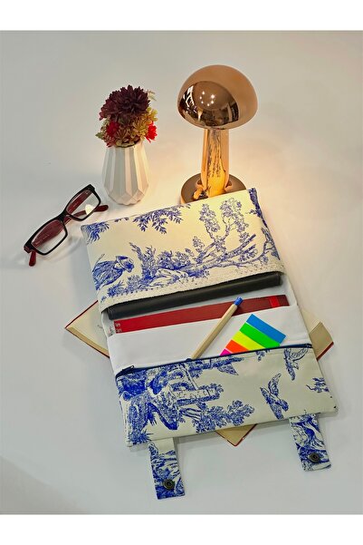 harmony dirndl Zippered Multi-Compartment Book Bag │ Patterned Book Notebook ...