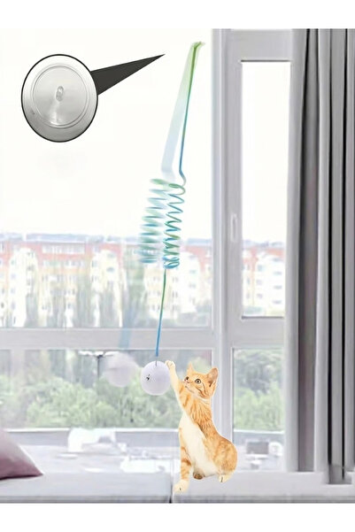 sevgipet Etkileşimli Asılı Yaylı Peluş Tavşan Kedi Oltası