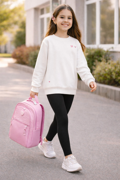 Aykır ı Bebe Girls' Flexible Daily Use Cotton Basic Tights