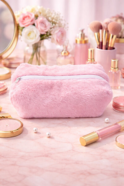 YİFOREVERS KOZMETİK Plush Makeup Bag 1 Piece