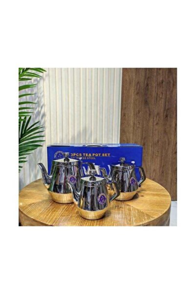 Generic طقم إبريق شاي من الفولاذ المقاوم للصدأ، بأحجام متعددة: 20 سم - 32 سم ...
