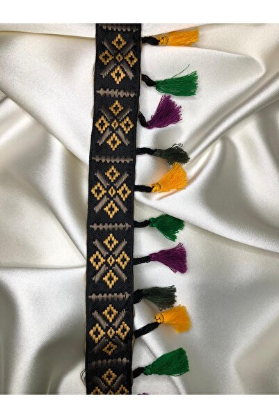DEKORATİF DÖRT RENKLİ SAÇAK ŞERİT, 1 Metre , KOD-P54