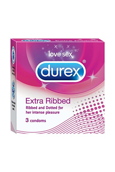 Durex واقي ذكري مضلع إضافي، 3 قطع