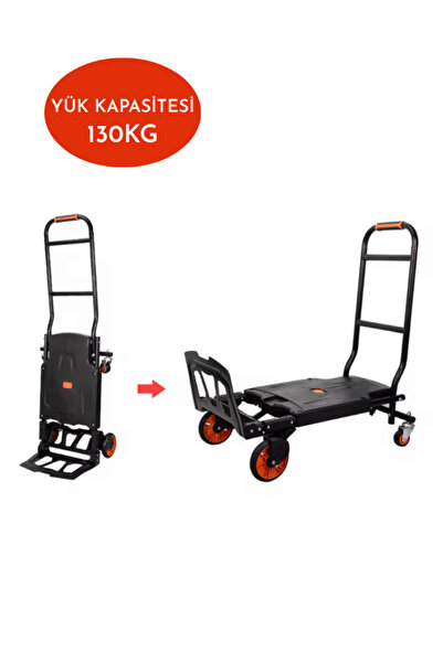 Fujika Yeni Nesil 4 Tekerlek Profesyonel 130KG Taşıma Kapasite Katlanır El Ar...