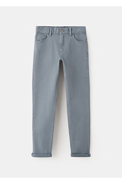 MANGO Kids Kıvrık paçalı düz kesim pantolon