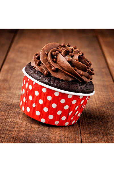 Balonsan Red Polka Dot Muffin Cupcake Mold 50 Pieces