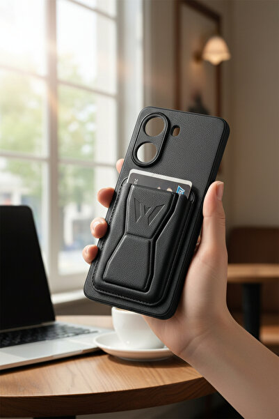 batuteknoloji Poco X7 Pro Kartlıklı Standlı Suni Deri BTU Silikon Kapak