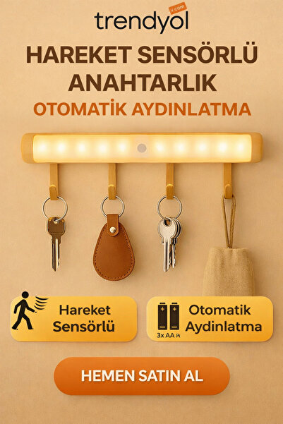 Home Sensor Cob Led Light Motion-Sensing Keychain Hanger Portable Hanging Light