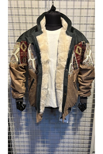 Aztek VİNTAGE KÜRKLÜ OVERSİZE MONT