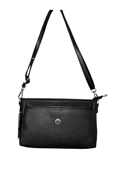 GOLDEN POLO ORTA BOY SİYAH OMUZ ÇANTASI