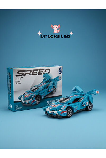 Bricks Mini Lego Çek-Bırak Formula Yarış Arabası Yapım Seti – Speed 9140-1 Tu...