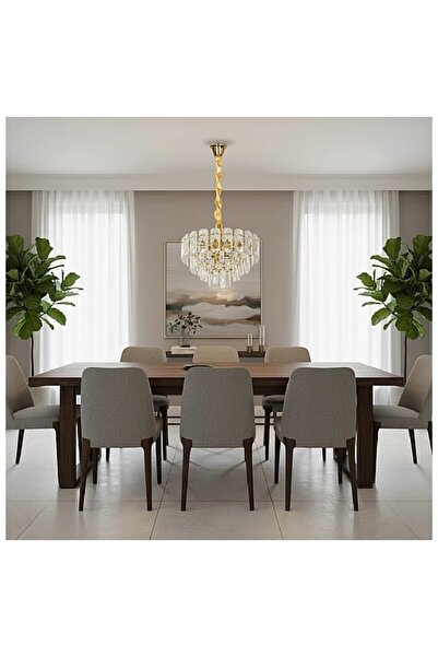 Hummer ثريا كريستال مودرن لون ذهبي مقاس 40 سم مقاس قاعده الاناره E14 عدد اللم...