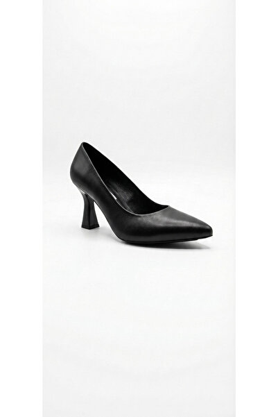 Ustalar Ayakkabı Çanta Black Women's Genuine Leather Heeled Shoes 715.780