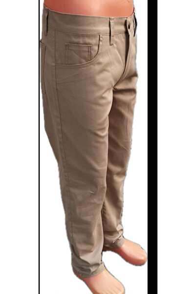BeyzDenim Classic Dark Beige Lycra Cotton Gabardine Oversize Plus Size Pants