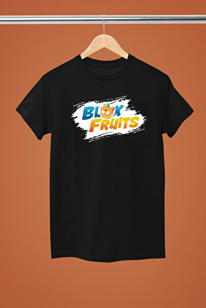 MAGORS Blox Fruits Printed Cycling Collar Cotton Short Sleeve Children's Tshirt