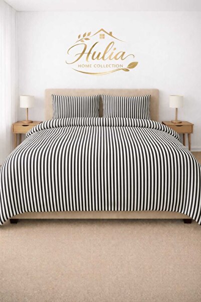 Altıntaş soft Elastic Sheet Duvet Cover Set Double Size Cotton Striped Patter...