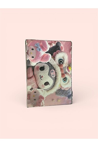 CNS GRUP Sevimli Peluş Karakterler Labubu Çocuk Yapbozu | Pembe Temalı Eğitic...