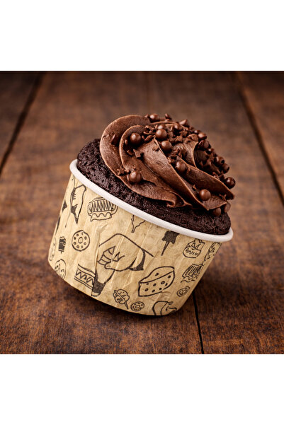 Balonsan قالب كيك مافن من ورق الكرافت المزخرف 50 قطعة