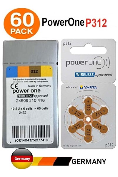 powerone Power One P312 Germany Original High Level Hearing Aid Battery