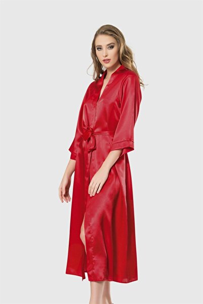 Slendos Women'S, Long, Tie-Up, Satin Robe