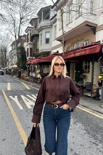 lizge giyim Balon Skirt Pocket Crop Shirt