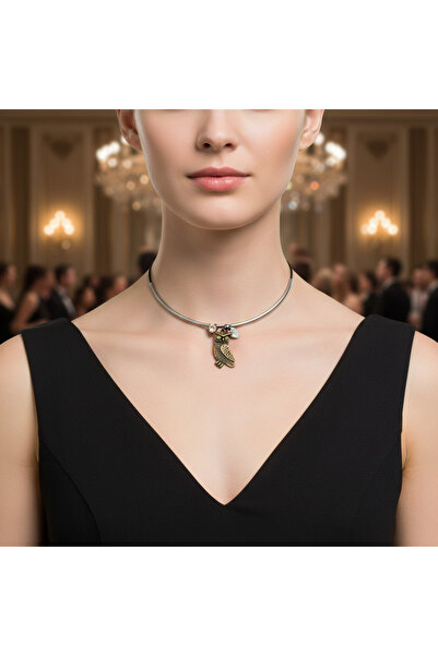 GLAMOURBAG Antique Metal Owl Figured Necklace – Vintage Stylish Design Gift J...