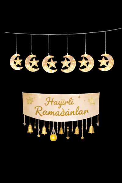 ydn Ayyıldız Sarkıtlı Ramazan Led, 3 mt 6 Sarkıtlı Fişli Dekoratif Led