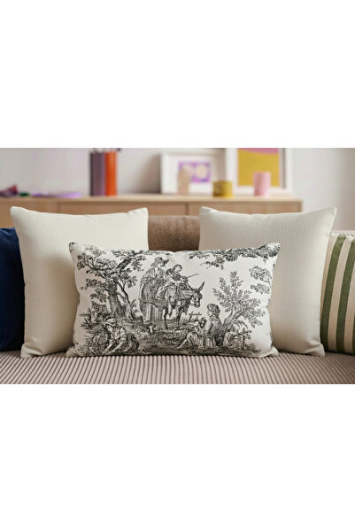 shopshop غطاء وسادة مستطيل الشكل مقاس 30 × 50 سم بتصميم ريفي فرنسي عتيق مكون ...