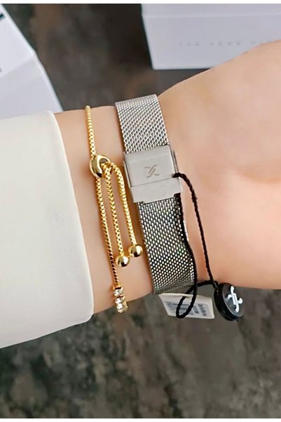 Daniel Klein Gold/Metallic Steel Bracelet 3 Atm Water Resistant Women's Wristwatch