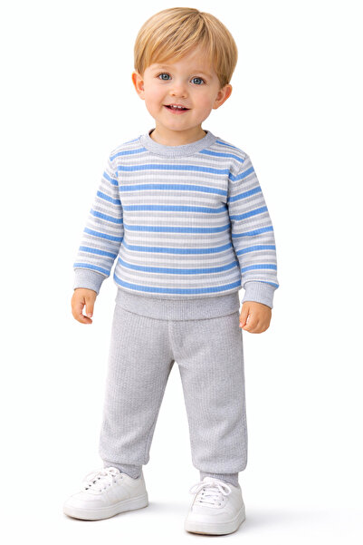 MORE KIDS Baby Boy Set Top and Bottom Set Striped Set Baby Set 6-9 -12 Months