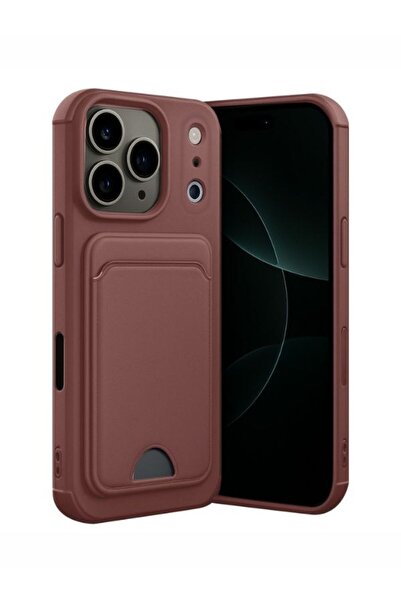 Massemr iPhone 17 Pro Max Silicone Case with Business Card Holder, Shock Abso...