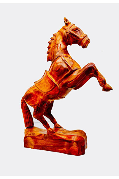 M.A Traders حصان خشبي مصنوع يدويًا - قطعة ديكور تقليدية كبيرة (14 بوصة)