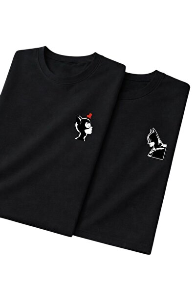 IV QUATTUOR تي شيرت كبير الحجم للزوجين من مجموعة خاصة بالعشاق، طقم من قطعتين ...