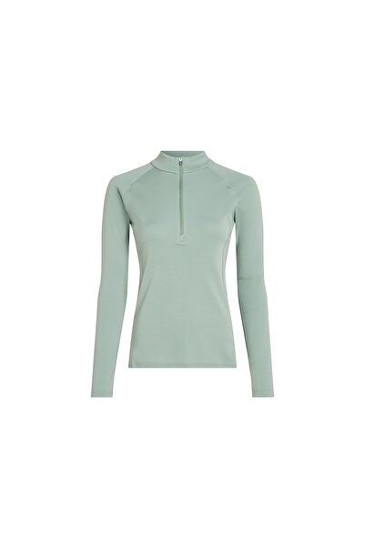 Icebreaker Women's Merino 300 Fine Polar LS Half Zip Moss Sweatshirt