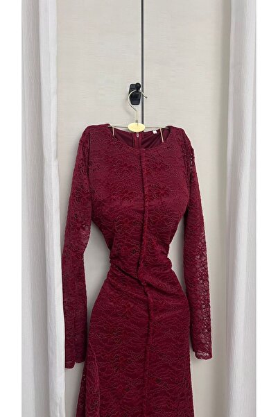 MALAZ Pleated lace dress