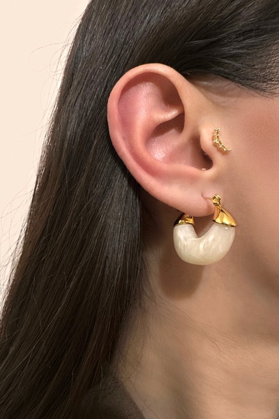 Okko Store Pearlescent Tube Earrings