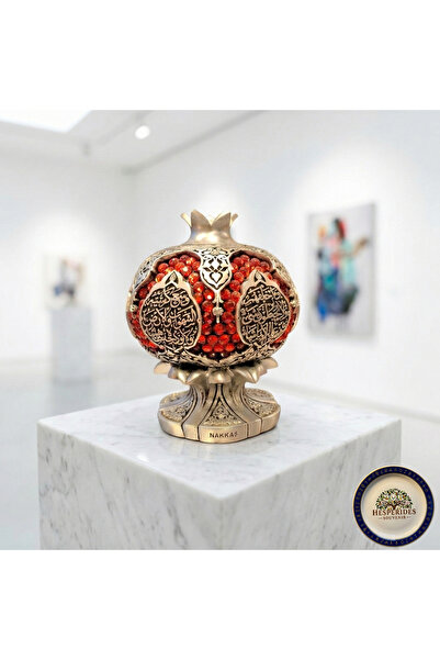 hesperides Nakkaş Serisi El İşçiliği Dekoratif Nar Biblo Ayetli Gümüş Renkli