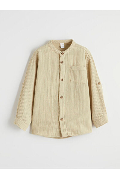 LC Waikiki Rmz Gi̇yi̇m Farkiyla Hakim Roba Collar Boys' Shirt