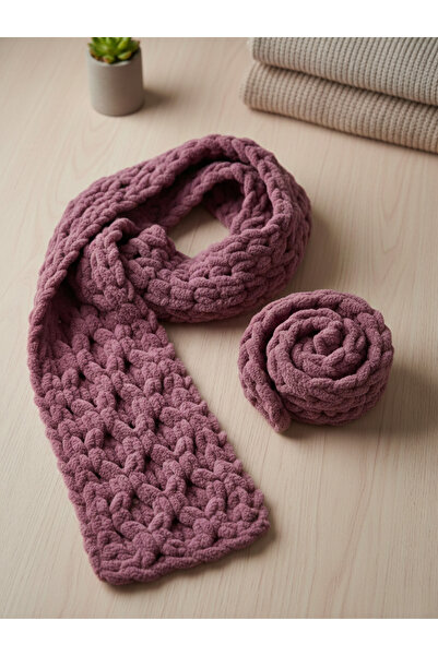 KMFashion Hand-Knitted Soft Textured Thick Knit Scarf – Stylish Design for Ev...