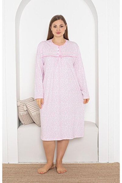 embody Cămașă de noapte elegantă din bumbac cu mânecă lungă pentru femei