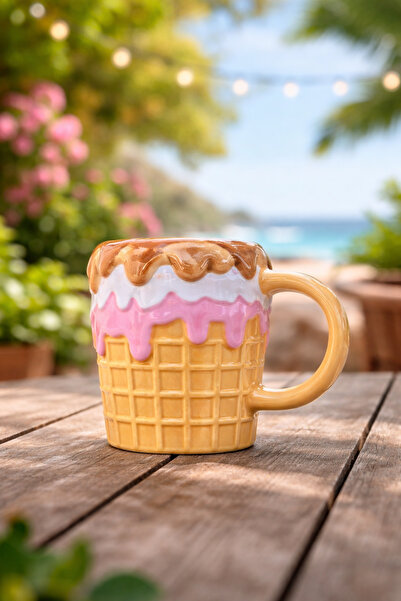 Mihristore Ice Cream Shaped Mug Cup Gift Mug Cup