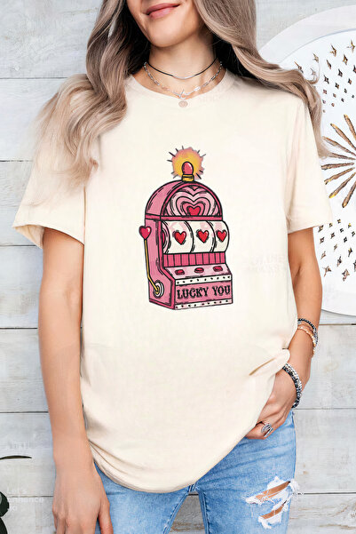 Sarah's Boutique Women's T-shirt – 100% cotton – Valentine's Day "Lucky You"