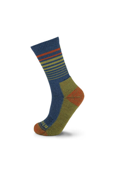 Lorpen Mhmk Wool Hike Midweight Crew Kids Socks Blue