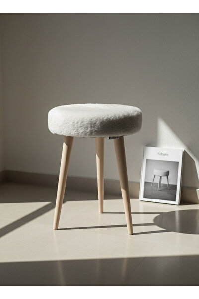 Yonga Sanat Atölyesi Gürgen Ayak Peluş Tabure