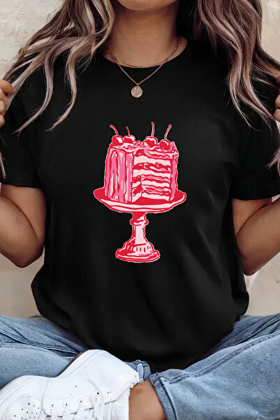 Sarah's Boutique Women's T-shirt – 100% cotton – Valentine's Day "Cake"