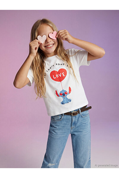 LC Waikiki منتجات فريزن ستور التي لا مثيل لها - تي شيرت بناتي مطبوع عليه I St...