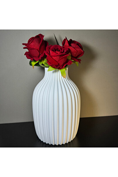 Modern Estetik Ripple Vazo 3D 20CM Yükseklik