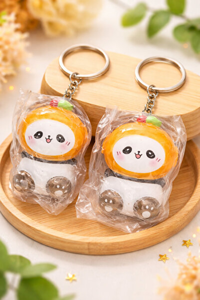 Srctech 2-Piece Orange Kuromi Sukushi Figured Soft Keychain