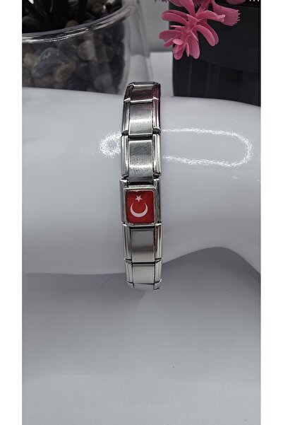 ahsenaksesuar2025 Unisex İtalyan Çelik Bileklik Taraftar Charm Hediyeli -Kara...