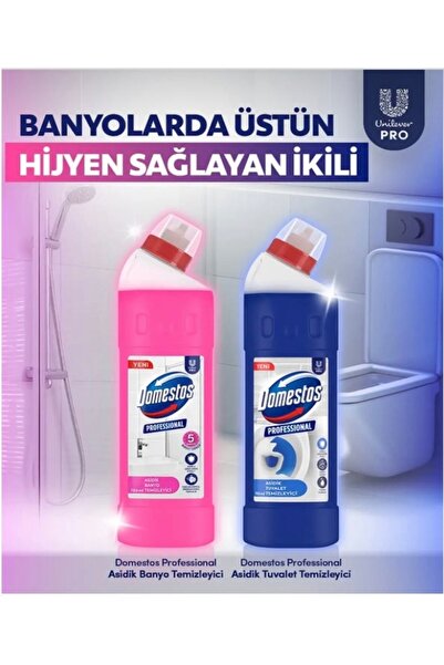 Domestos BANYO TEMİZLEYİCİ 750ML + TUVALET TEMİZLEYİCİ 750ML (AVANTAJLI PAKET)